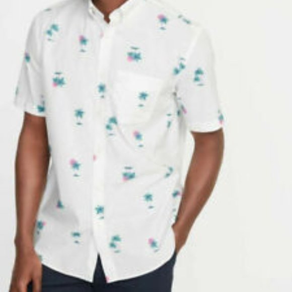 Old Navy Other - Old Navy Slim Fit Palm Tree Shirt
